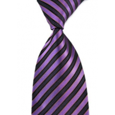 stropdas zwart paarse streep
